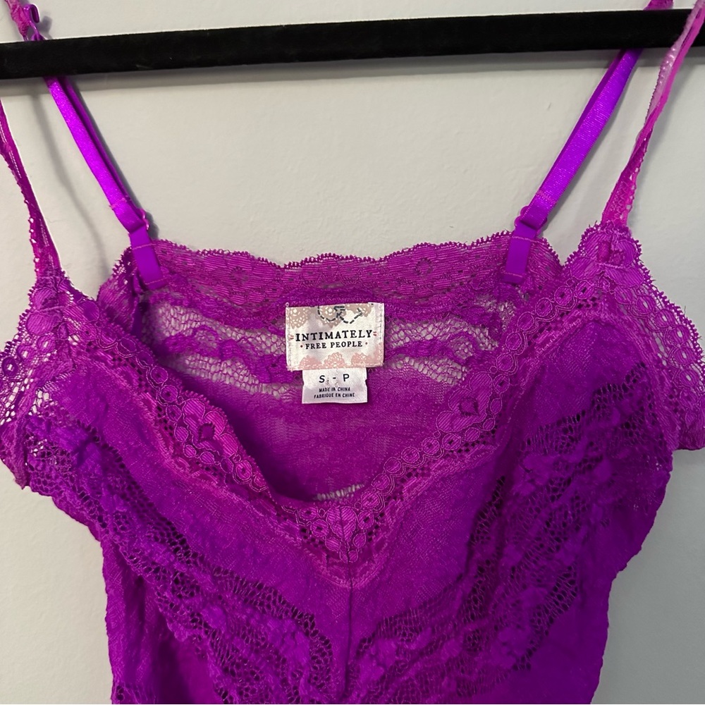 Intimately Free People Long Length Tank Purple Sz: S